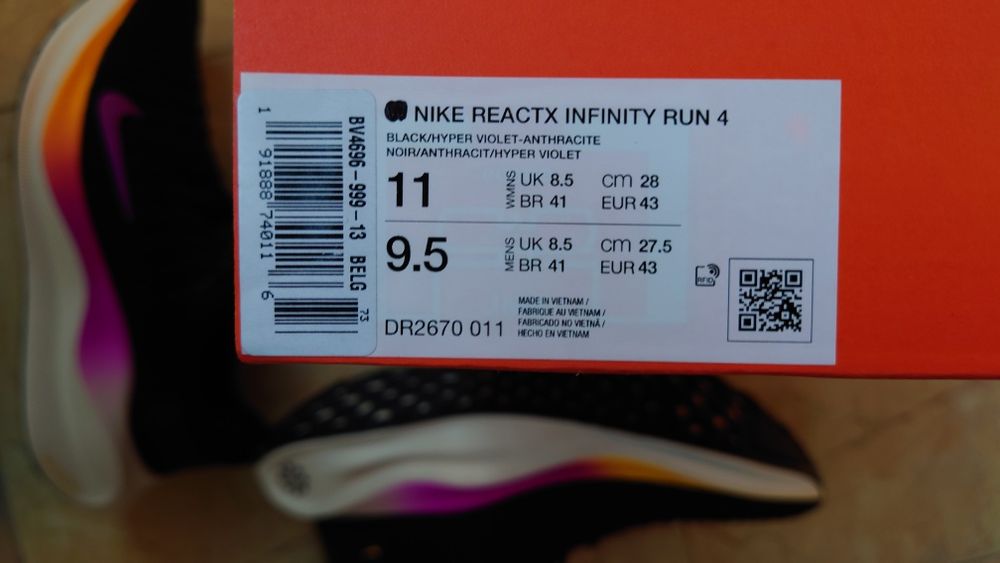 Nike ReactX Infinity Run 4.