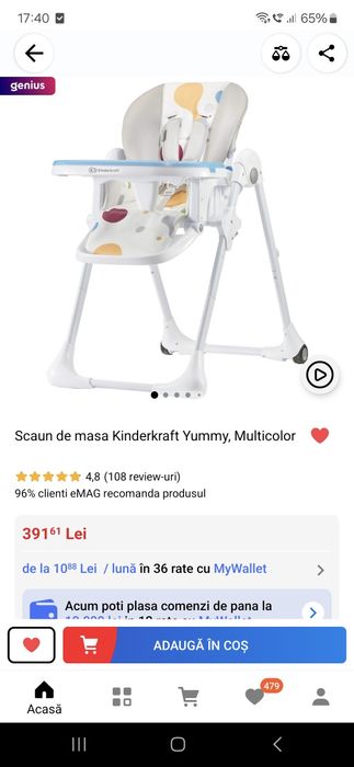 Scaun de masa Kinderkraft