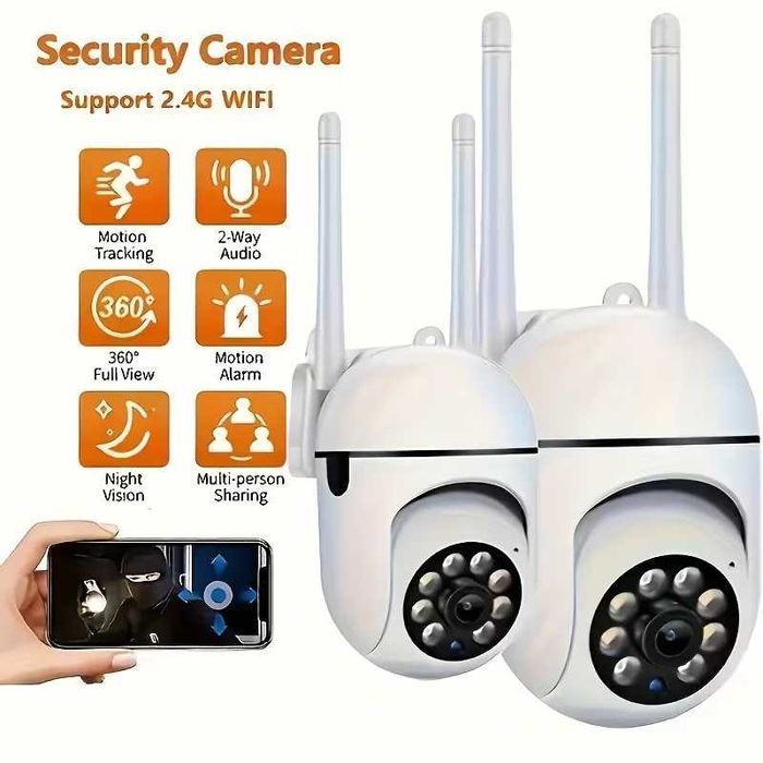 Camera video supraveghere rotativa FullHD, IP, microfon dual, led, IR