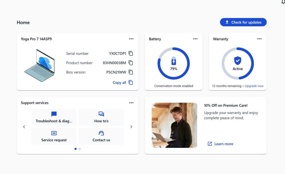 Лаптоп Лаптоп Lenovo Yoga Pro 7 14ASP9 AMD Ryzen AI 9 365, 32 GB, 1 TB