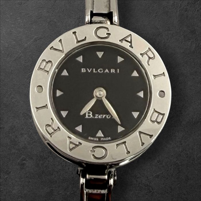 BVLGARI B.zero1 Black Dial Steel Bangle Watch Пълен Комплект