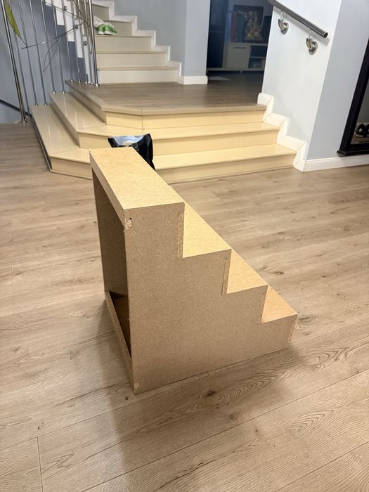 Scara animale de companie 4 trepte din pal si plus / caini si pisici