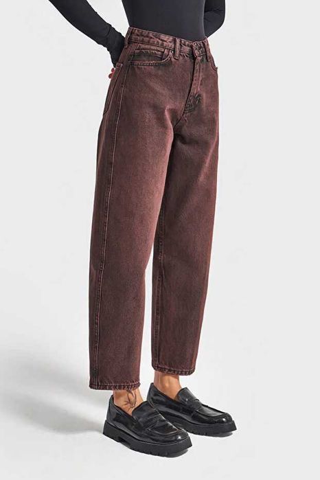 Хаки skater джинсы с высокой посадкой - Турция