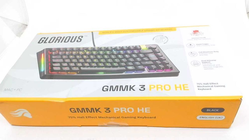 Glorious GMMK3 75% HE Prebuilt Wired ISO-UK Layout Геймърска клавиатура