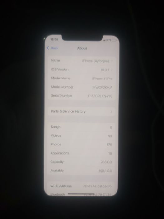 Iphone 11 pro ideal holatda ochilmagan
