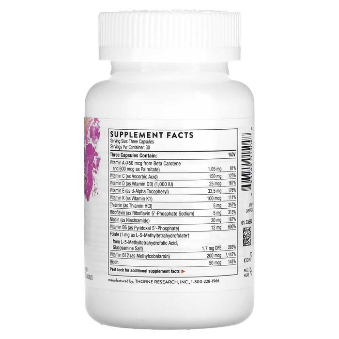 Thorne, Basic Prenatal, Мультивитамин Для беременных и кормящих женщин