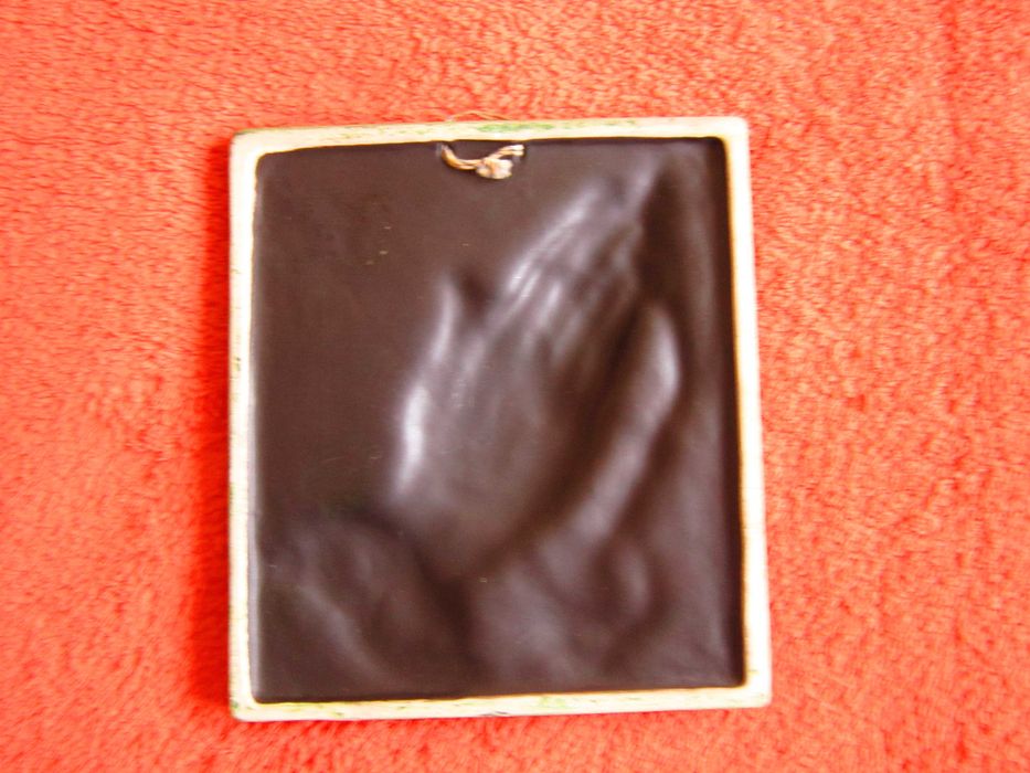 rar faianta placa ceramica porțelanată Maini de rugaciune Durer 1960