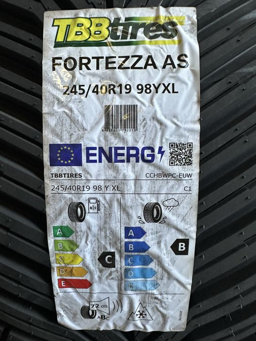 Нови всесезонни гуми TBB TIRES FORTEZZA AS 245/40R19 98Y XL БОРД 2454019