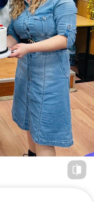 Дънкова рокля синя