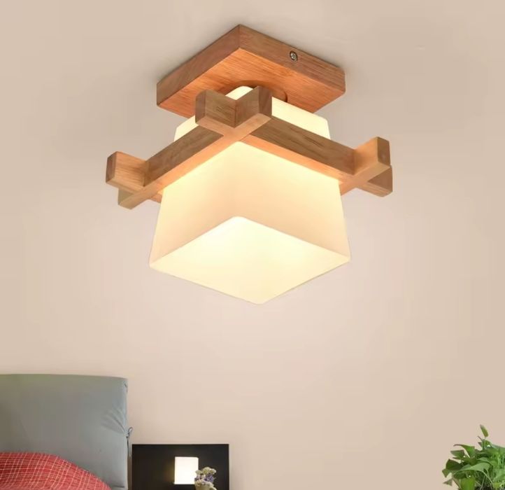 Страхотен дървен абажур