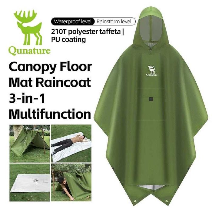 New Бренд: Qunature Многофункциональный Тактический Плащ