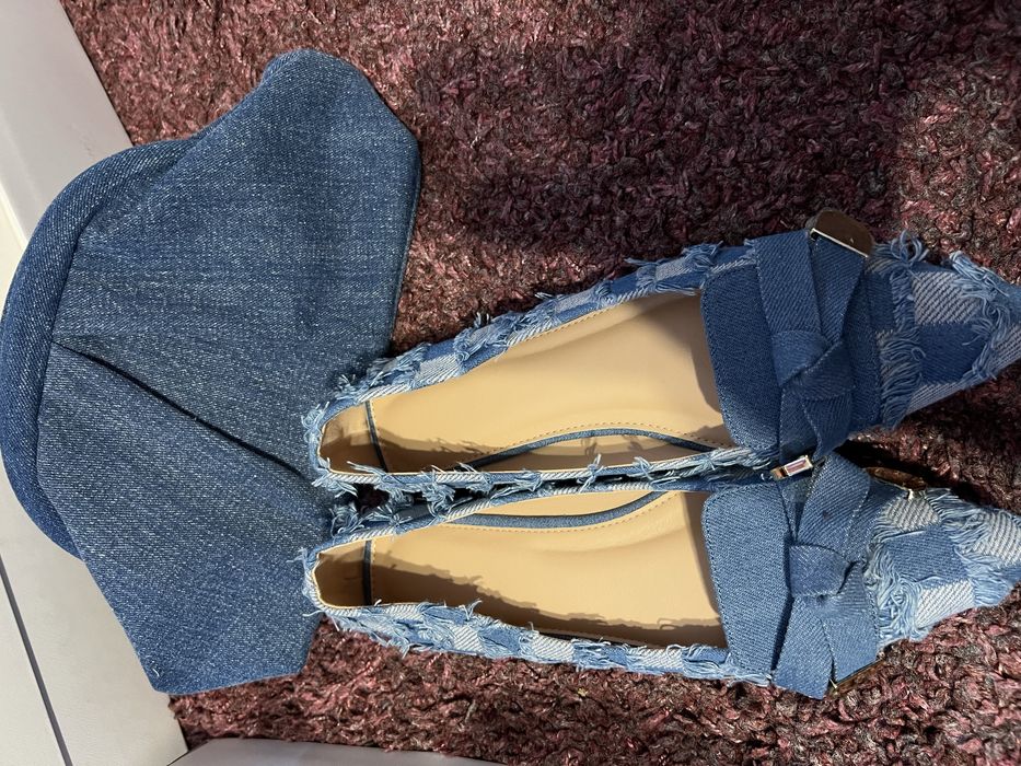 Обувки от дънков плат, размер 40 + ПОДАРЪК КЛЪЧ