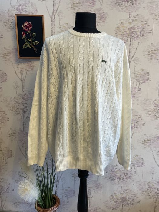 Pulover barbati gros/iarna/100% lana Lacoste XXL nou cu eticheta