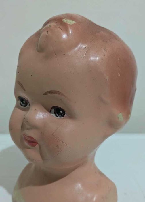 Голяма красива керамична глава на кукла 25 см
