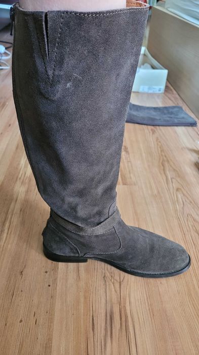 Vand cizme piele intoarsa maro