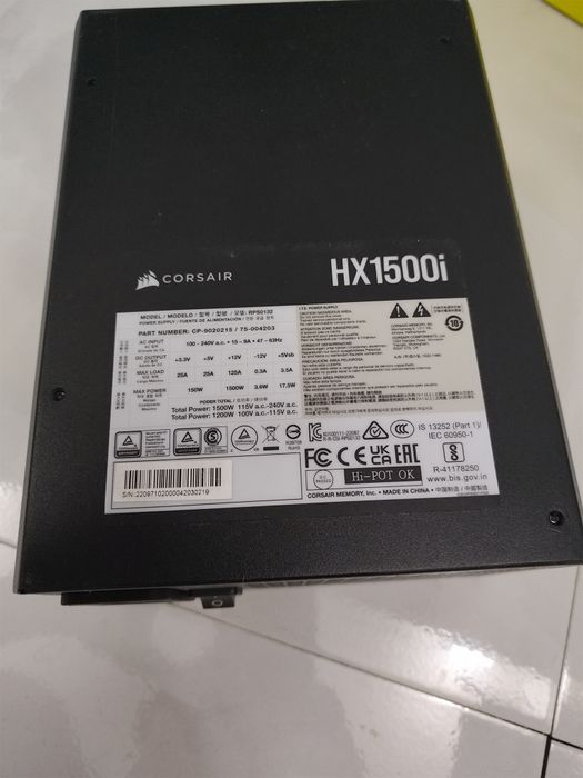 Sursa PC Corsair HX 1500i Gold 80 Impecabila 1500w ATX