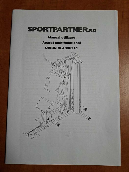 Aparat multifunctional fitness Orion Classic L1, greutati incluse 65kg, greutate maxima utilizator: 150kg, potrivit pentru toate grupele de muschi