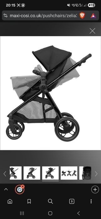 Se vinde set Maxi-Cosi carucior, scaun auto si bază