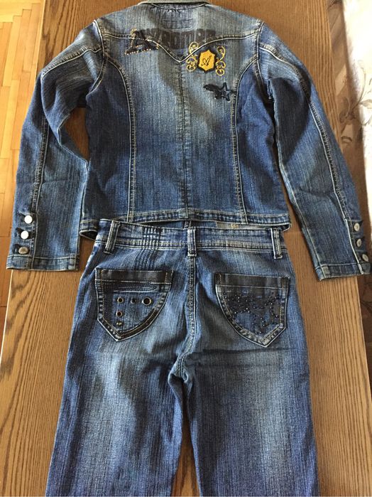 Джинсовый костюм на девочку