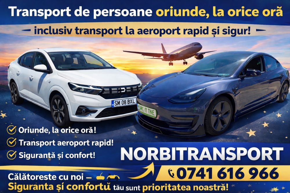 Transport persoane, inclusiv aeroport
