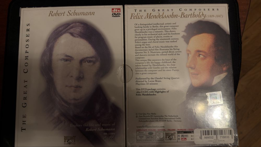 DVD plus CD cu 9 compozitori. Sunet de inalta calitate 5.1 DTS Dolby