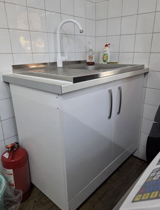 Toneta porumb 2 oale mari inox si mobilier 13m