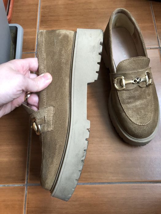 Mocasini piele intoarsa, marimea 38