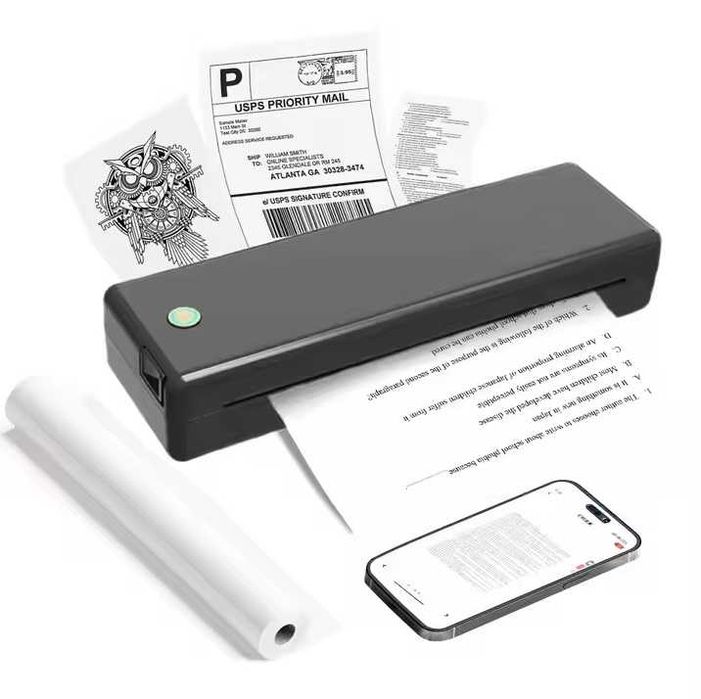 Нов неотварян inkless wireless преносим термо принтер А4 (татуировки)