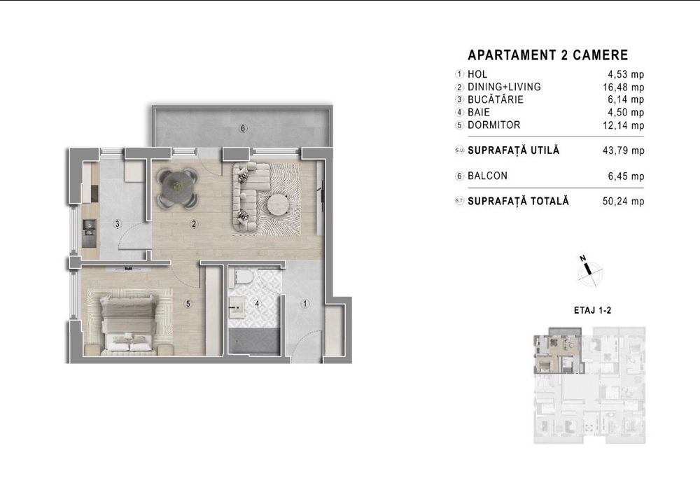 Apartament 2 camere | Decomandat | Balcon | 10 minute - Metrou Berceni