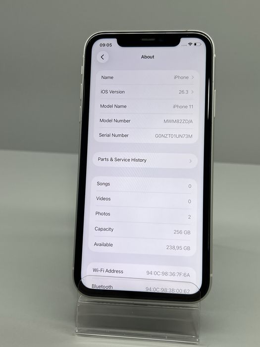 Apple iPhone 11 256 GB, white, 80%