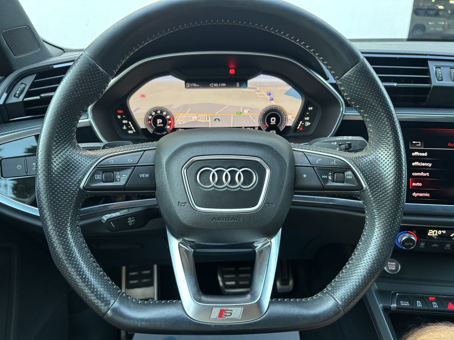 Audi Q3 SLine/NardoGray/Anvelope NOI/Cutie Automata/Virtual cockpit/Faruri stopuri Full LED/Semnalizari dinamice/Lane assist/Franare automata/Garantie
