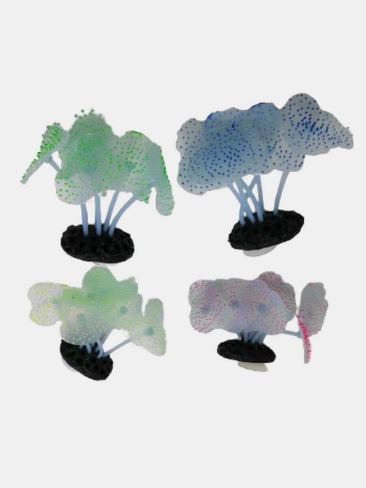 Коралл-Гриб силиконовый, декорация для аквариума, Грибы для аквариума