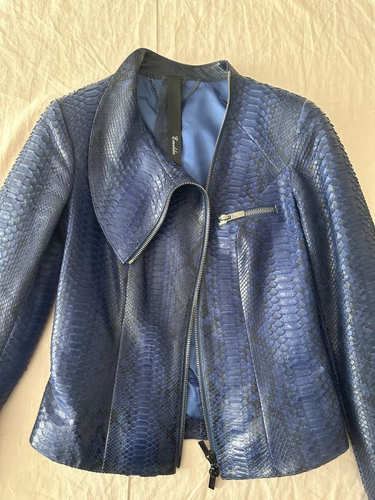 Куртка кожаная питон
