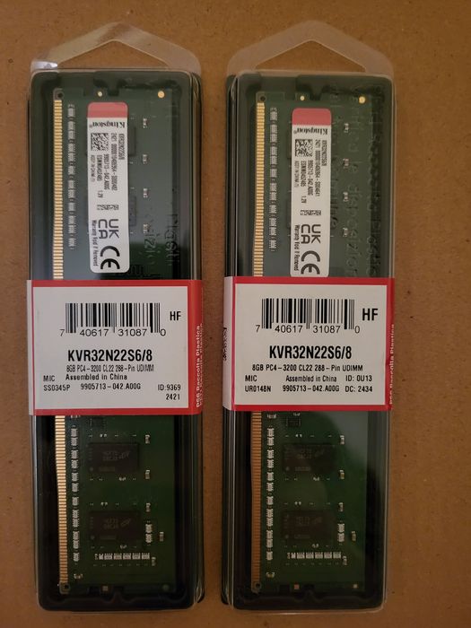 Memorii ram/rami kingston ddr4  2x8 gb (16 gb ram) 3200mhz