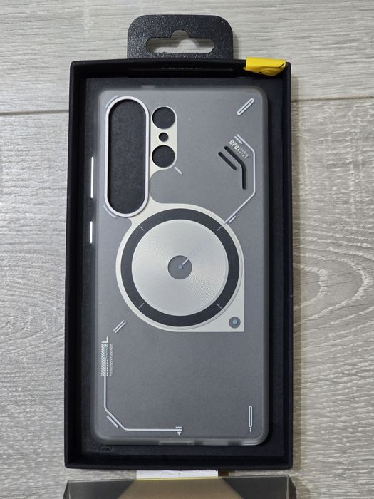 Husă magnetică Samsung Galaxy S25 Ultra IMD – răcire pasivă, alb trans