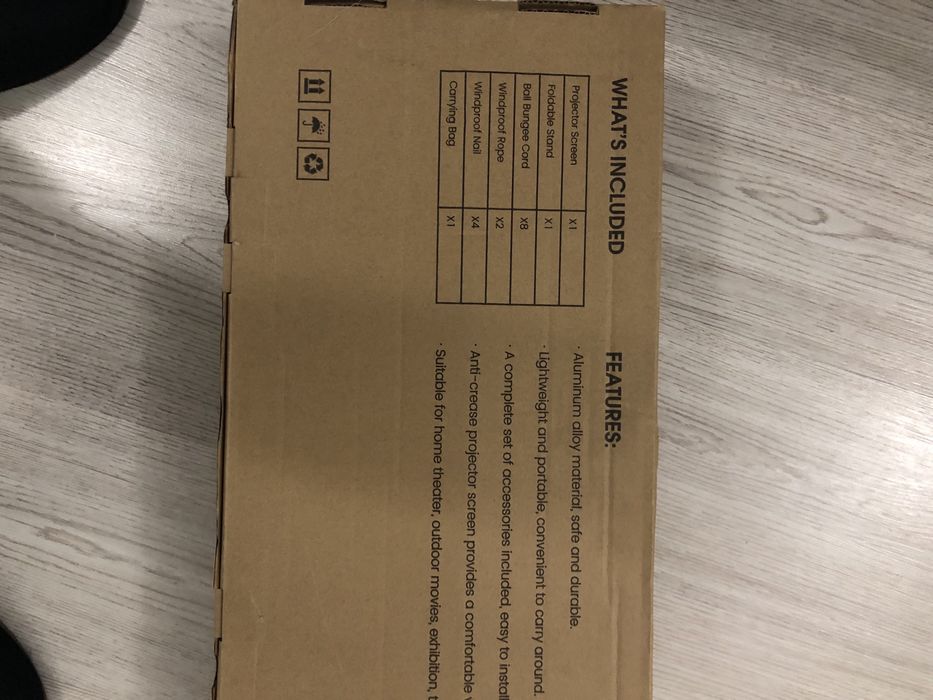 Ecran pentru videoproiector cu stand vankyo