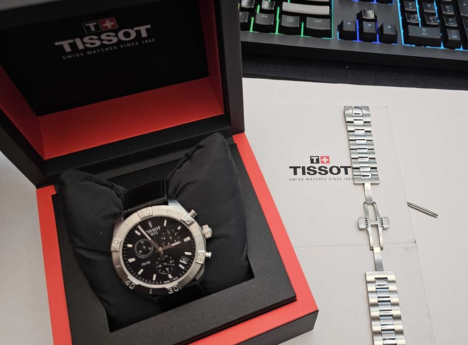 Ceas Tissot PR100 + bratara otel inoxidabil + cutie