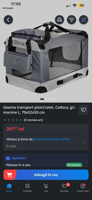 Geanta transport animale