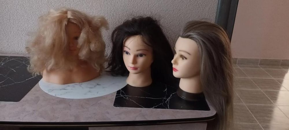 Capete manechin coafură (3 buc) – pentru practică / cursuri / salon