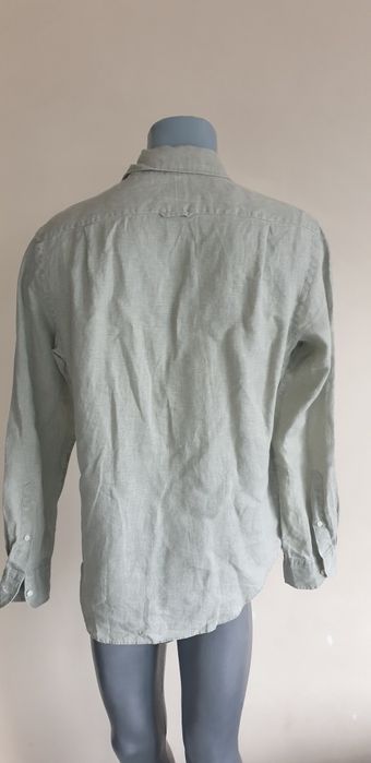 Boggi Milano Len/ Лен Regular Fit Mens M ОРИГИНАЛ! Мъжка Ленена Риза.