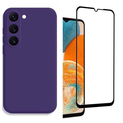 Husa Silicon X LEVEL+Folie Sticla Curb 21D Samsung A14/A34/A54/A35/A55