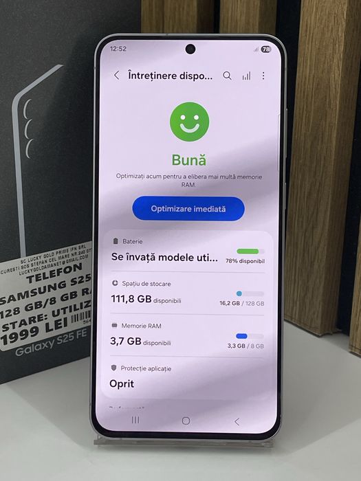 Samsung S25 FE 128Gb 8Gb ram / 0 Cicluri Incarcare Garantie #56437
