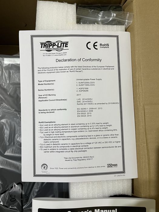 UPS “Tripp-Lite” SUINT 1500LCD2U