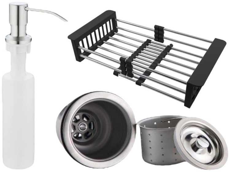 Мойка врезная BLACK 500x450×225