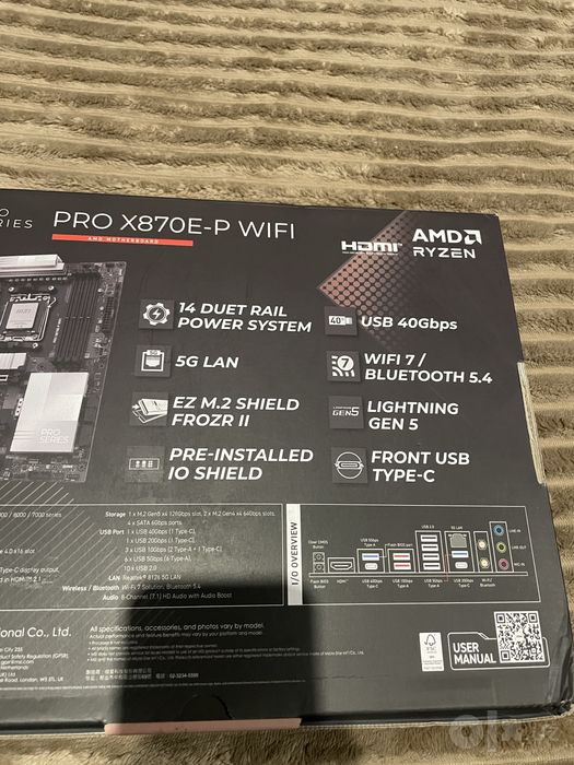 MSI X870E / X870 Tomahawk WiFi / AM5 / DDR5 / PCIe 5.0
