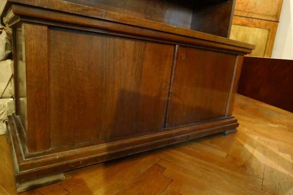 Mobila Raft Vechi Romanesc interbelic Din Lemn Thoner si 2 Rafturi/ Etajere Vintage Retro din 2 piese cu Bufet cu 2 usi