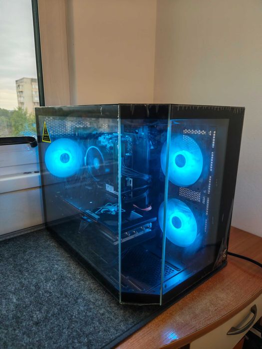 Геймърски компютър Ryzen 5600XT, RX 6700 XT 12GB, 24GB DDR4, 512GB SSD, Windows 11 Pro, Гаранция.