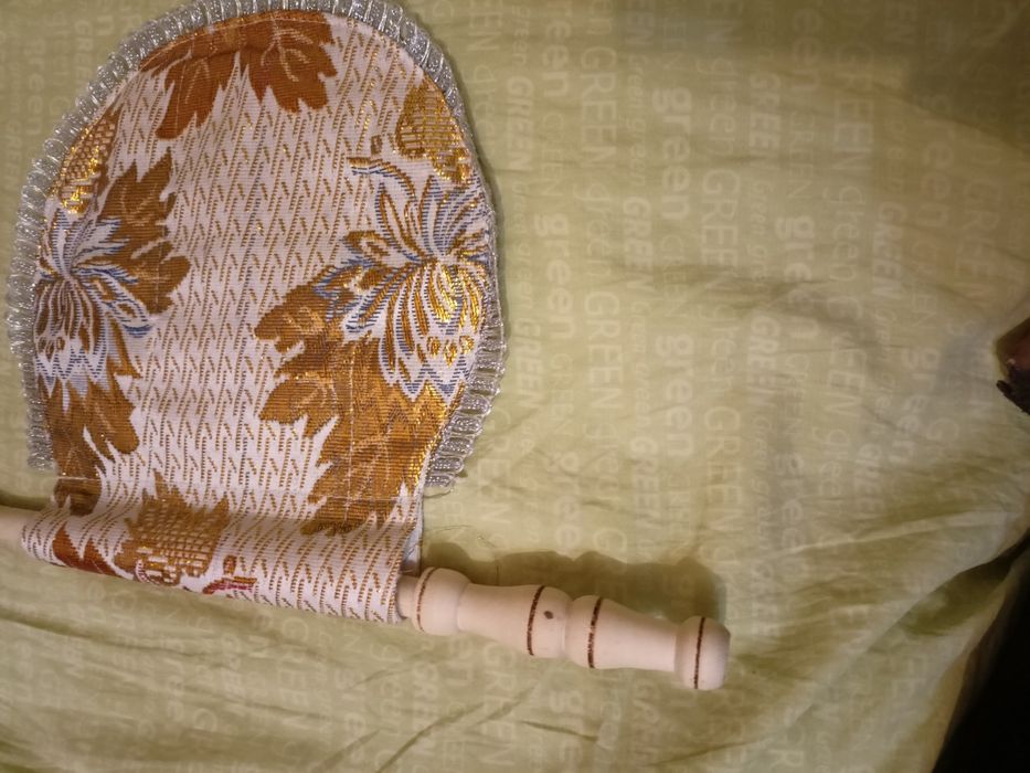 Шапка на чайник и веер из ткани