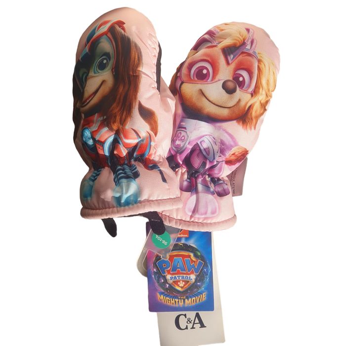 Mănuși noi 3-4 ani, 98-104 Patrula Catelusilor  C&A 3M Thinsulate roz