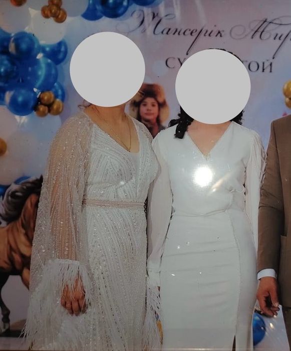 вечернее белое платье / ақ көйлек